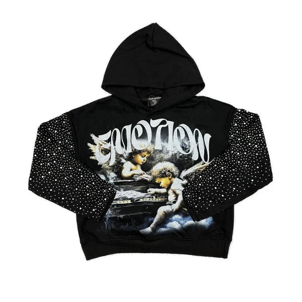 Mixed Emotional Brand Black Angels Hoodie