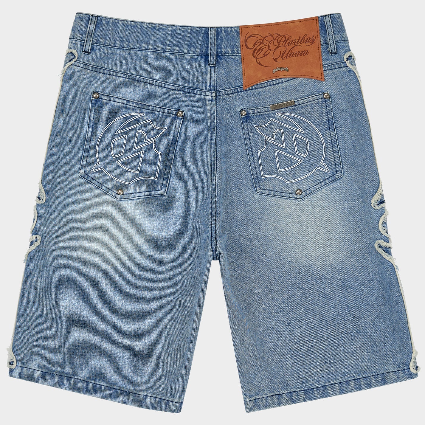 Fémur Frayed Denim Shorts (Blue)