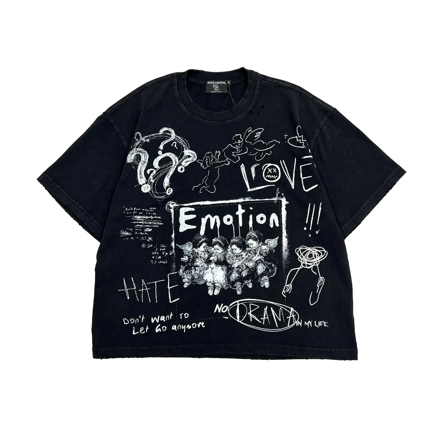 Mixed Emotional Brand Chaos Black Shir