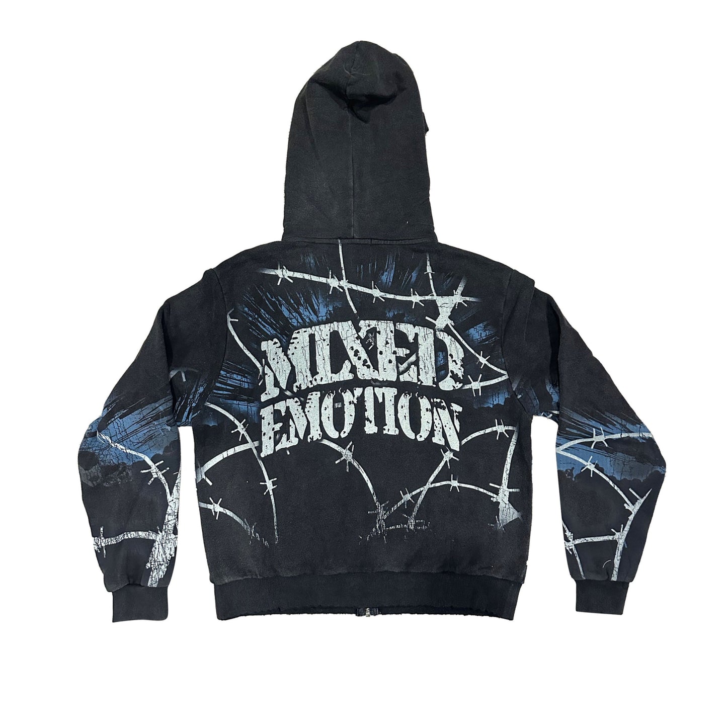 Mixed Emotional Brand Acid Black Hoodie