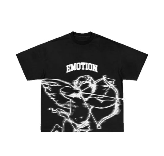 Mixed Emotional Brand Blur Black Shirt